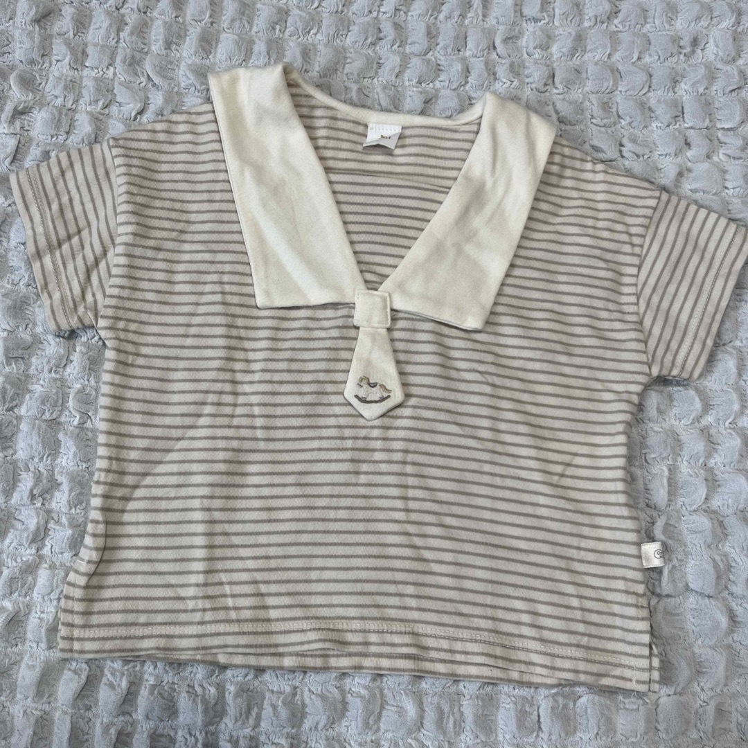 cottoli 子供服 夏服 半袖 Tシャツ セーラー 襟付き 80cm キッズ/ベビー/マタニティのベビー服(~85cm)(Ｔシャツ)の商品写真