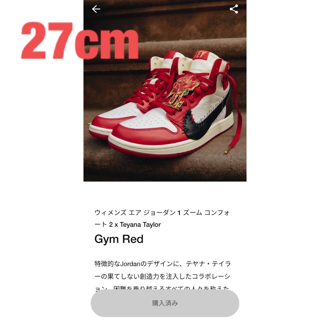 テヤナテイラー 27.5cm ナイキ エアジョーダン1 スニーカー