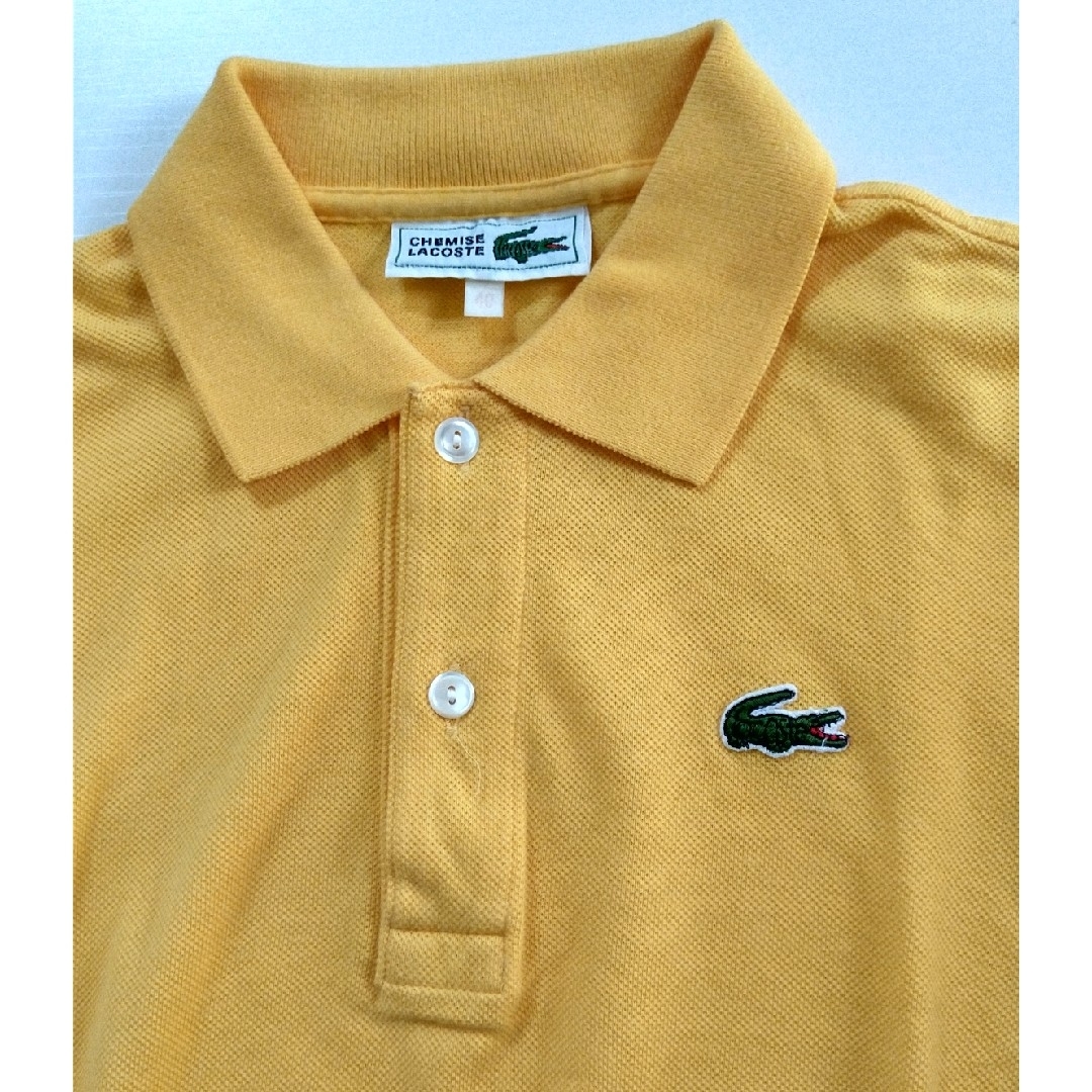 LACOSTE(ラコステ)のラコステ　ポロシャツ　イエロー　40サイズ レディースのトップス(ポロシャツ)の商品写真