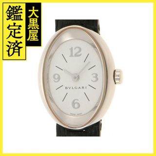 ブルガリ(BVLGARI)のブルガリ　OVW27G　オーバル　WG/革　女性用クオーツ時計【473】(腕時計)