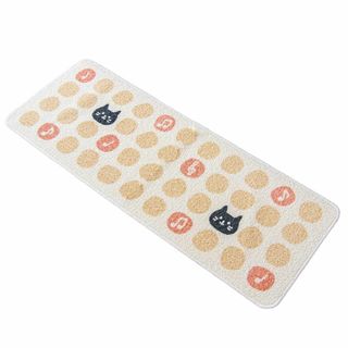 【色: ピンク】オカOKA リズムキャット キッチンマット 約45cm×120c(その他)