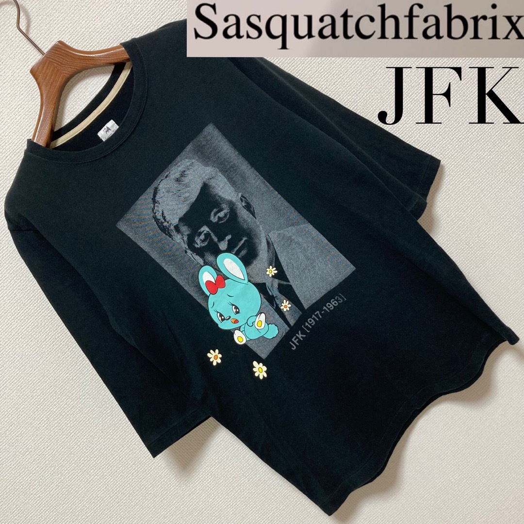 SASQUATCHfabrix.(サスクワッチファブリックス)の良品■SASQUATCH fabrix■JFK ケネディ ウサギ 五分袖Tシャツ メンズのトップス(Tシャツ/カットソー(半袖/袖なし))の商品写真