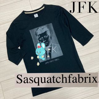 サスクワッチファブリックス(SASQUATCHfabrix.)の良品■SASQUATCH fabrix■JFK ケネディ ウサギ 五分袖Tシャツ(Tシャツ/カットソー(半袖/袖なし))