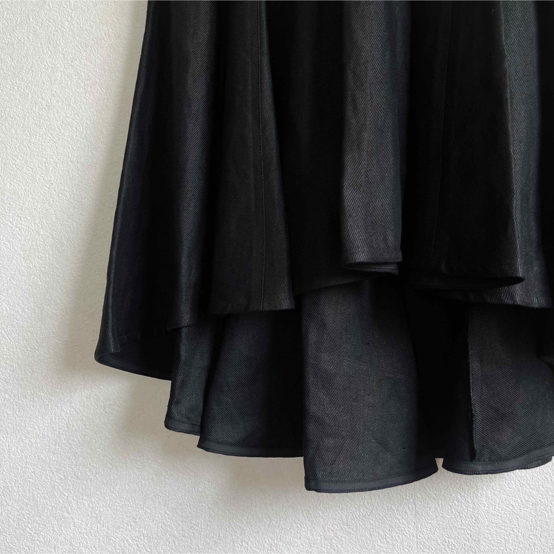 新品 定価7.8万 MADISONBLUE パネル フレア リネン スカート