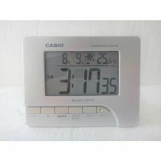 カシオ(CASIO)の★カシオ THERMOMETER DQD-80J アラーム 置き時計 電波時計★(日用品/生活雑貨)