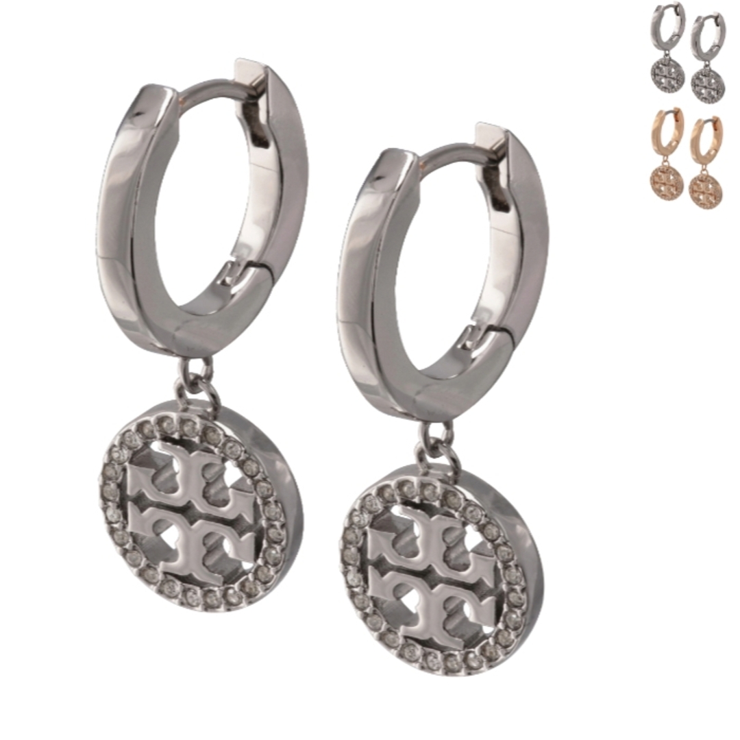 Tory Burch(トリーバーチ)のトリーバーチ TORY BURCH ピアス MILLER PAVE フープピアス ミラー 2023年秋冬新作 87041 0098 レディースのアクセサリー(ピアス)の商品写真