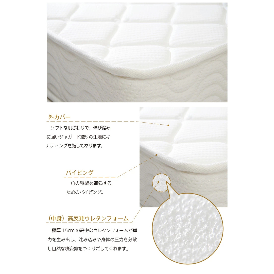 高反発マットレス【DX】(K15-D)ダブル」 石崎家具-www.steffen.com.br