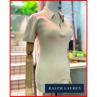 ラルフローレン(Ralph Lauren)の美☆ﾇｰﾄﾞｶﾗｰ･ﾘﾌﾞﾎﾟﾛS･ｼﾞｯﾌﾟUP♪【ﾗﾙﾌﾛｰﾚﾝ】送料込(ポロシャツ)