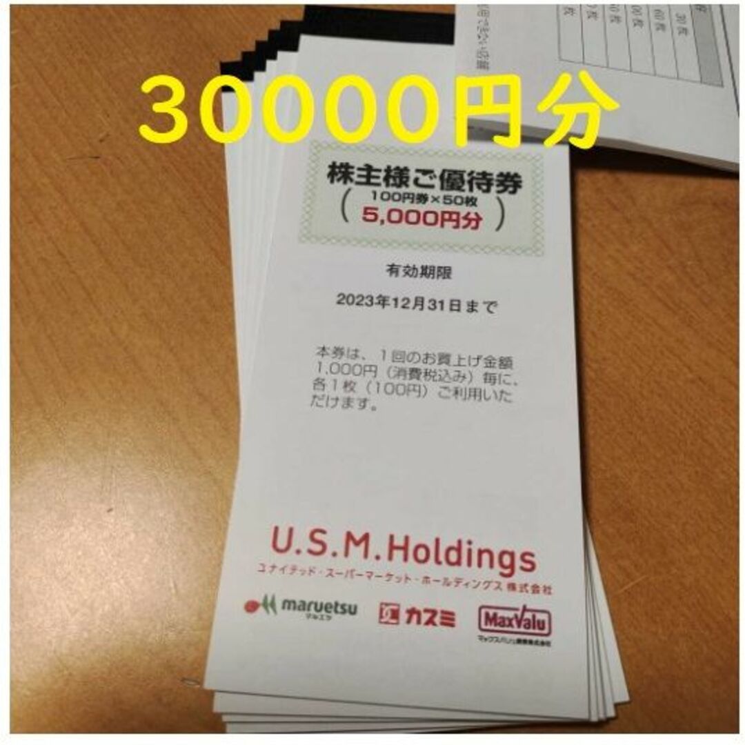 高性能 ユナイテッドスーパーマーケット 株主優待 30000円分 USMH