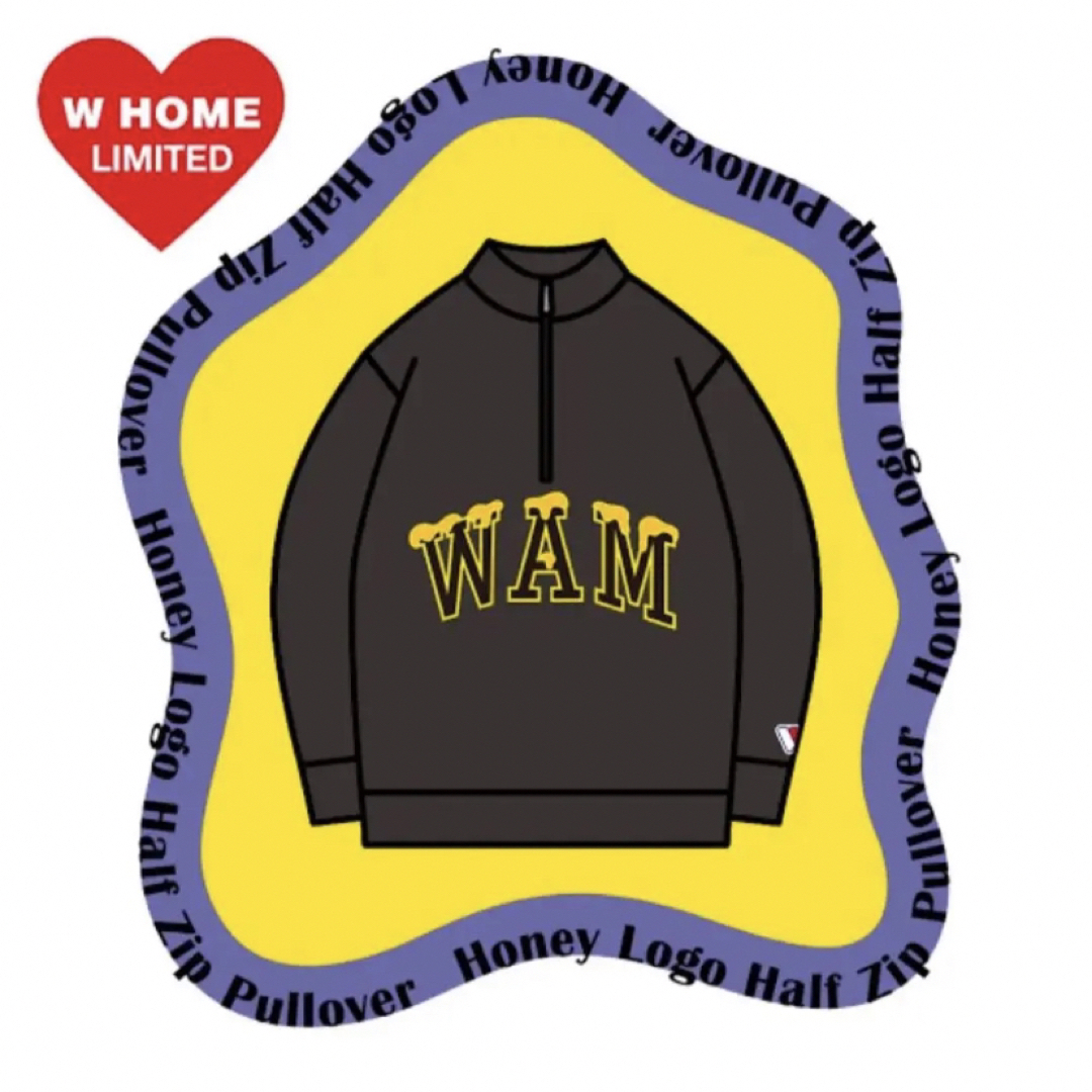 【専用】WAM ハーフジップ ブラック ハニーロゴ WHOME限定