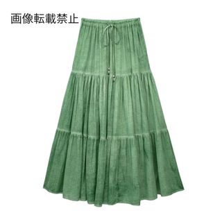 💍6月新作🦋11500◇green グリーン ロング フレアスカート(ロングスカート)