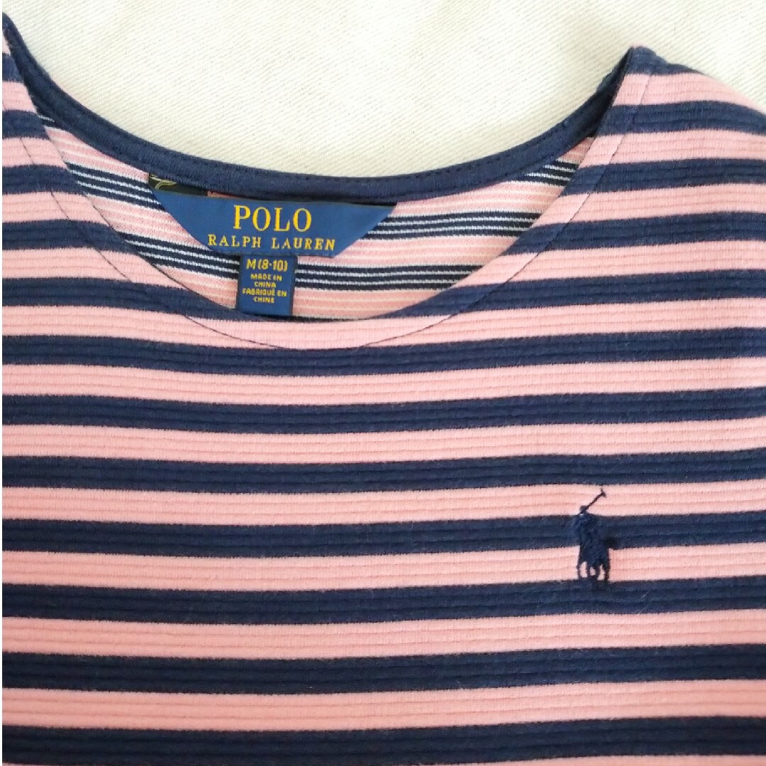 POLO RALPH LAUREN(ポロラルフローレン)のRALPH LAUREN M 140 ワンピース ラルフローレン ボーダー キッズ/ベビー/マタニティのキッズ服女の子用(90cm~)(ワンピース)の商品写真