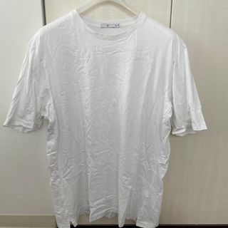 ユニクロ(UNIQLO)のユニクロ+J スーピマコットンリラックスフィットクルーT（半袖） 白 XL(Tシャツ/カットソー(半袖/袖なし))