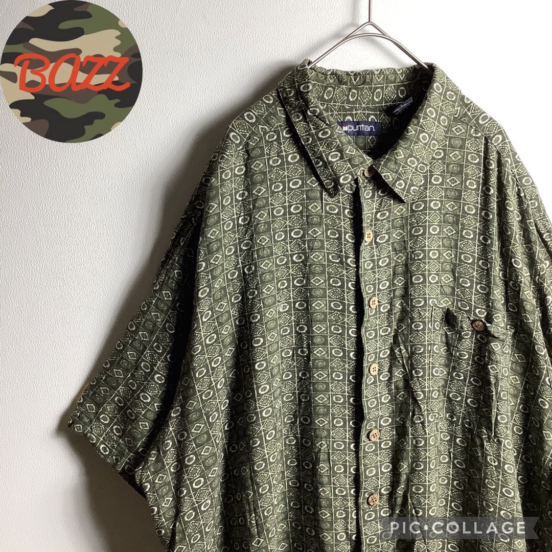 ART VINTAGE - 半袖シャツ 2XLサイズ ビッグサイズ 総柄デザイン