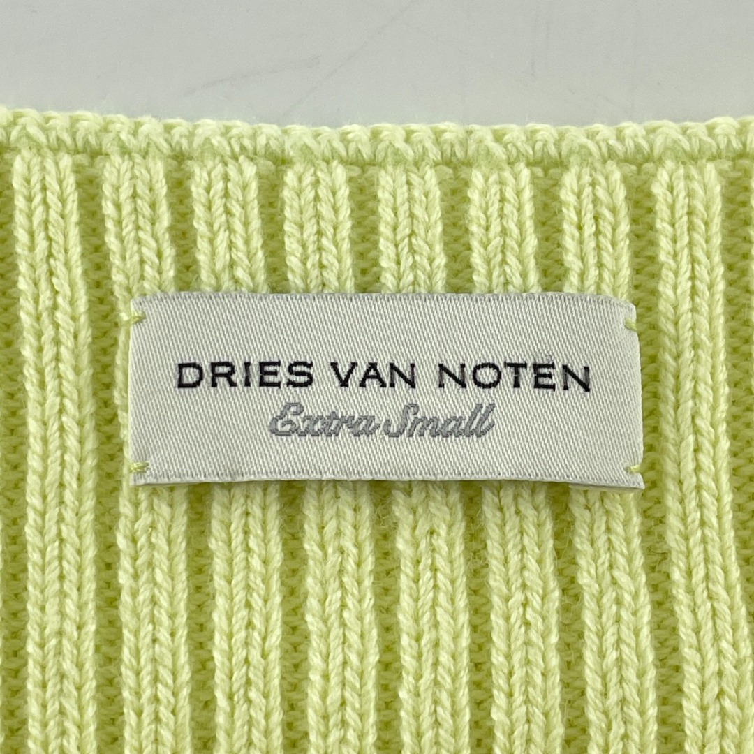 DRIES VAN NOTEN(ドリスヴァンノッテン)のドリスヴァンノッテン ライトグリーン コットン リングデザイン ニット EXTRA SMALL レディースのレッグウェア(タイツ/ストッキング)の商品写真