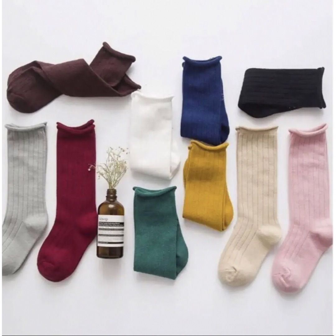 ENDO SOCKS  シンプル一色のルーズソックス　子供靴下 キッズ/ベビー/マタニティのこども用ファッション小物(靴下/タイツ)の商品写真