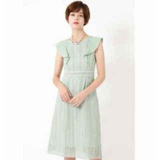 ジルスチュアート(JILLSTUART)のSALE！ジルスチュアート　アラムレースラッフルスリーブワンピース(ロングワンピース/マキシワンピース)