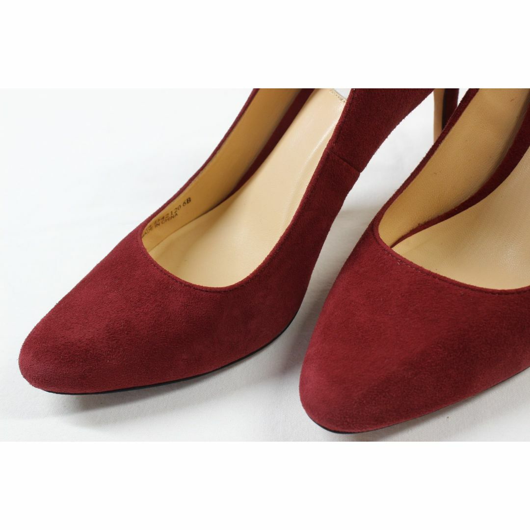 H09【美品】コールハーン パンプス 6 B 23.0cm 赤 ワインレッド 靴