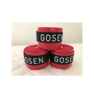 ゴーセン(GOSEN)のGOSEN グリップテープ3個赤★迅速発送 ゴーセン✳︎色変更可 マイバチ(その他)