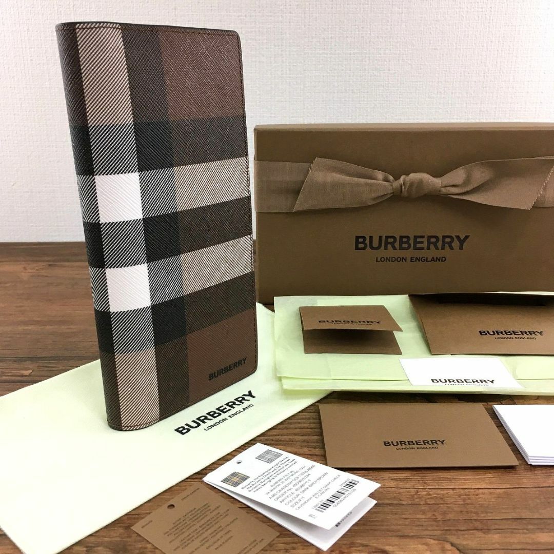 未使用品 BURBERRY 長財布 バーバリーチェック 322 | フリマアプリ ラクマ