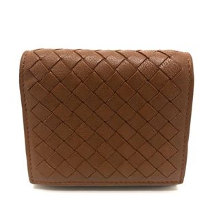 ボッテガヴェネタ(Bottega Veneta)のボッテガヴェネタ BOTTEGA VENETA コンパクトウォレット イントレチャート サイフ 3つ折り財布 レザー ブラウン(財布)