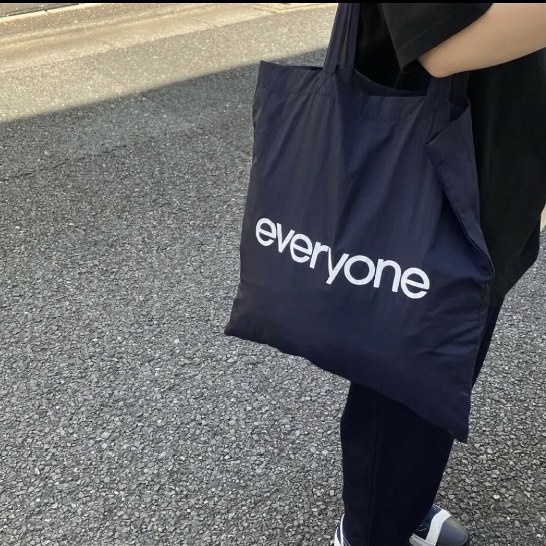 everyone nylon logo tote bag NAVY ennoy - トートバッグ