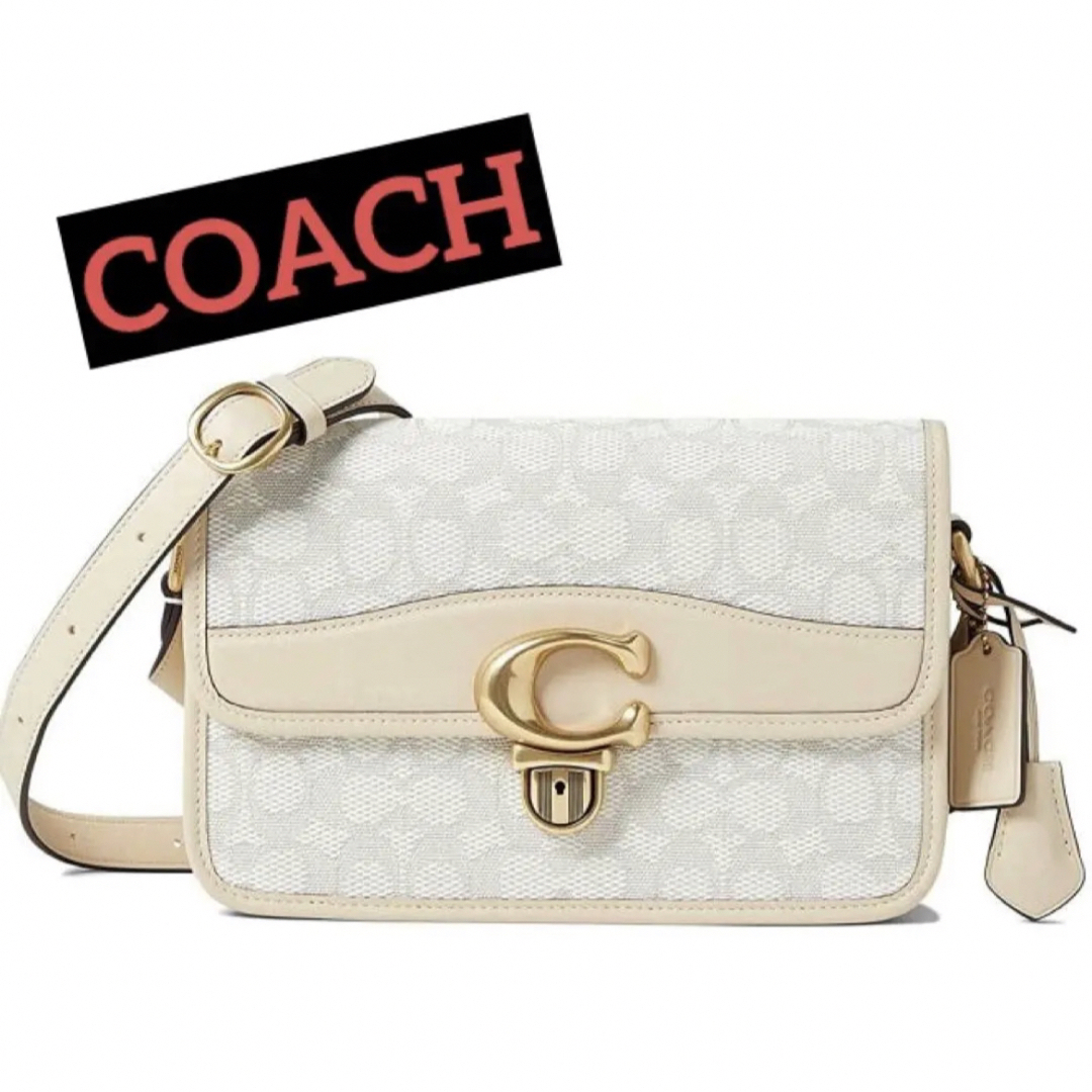 COACH コーチ タビー ショルダーバッグ シグネチャー ジャガード ホワイトcoach