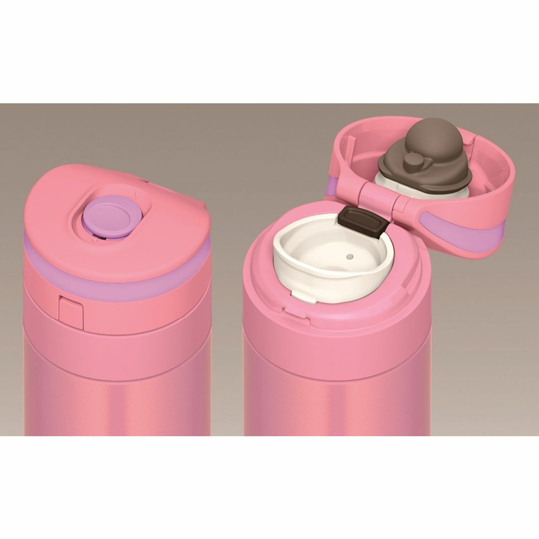 【色: ピンク】サーモス 水筒 真空断熱ケータイマグ 【ワンタッチオープンタイプ 4