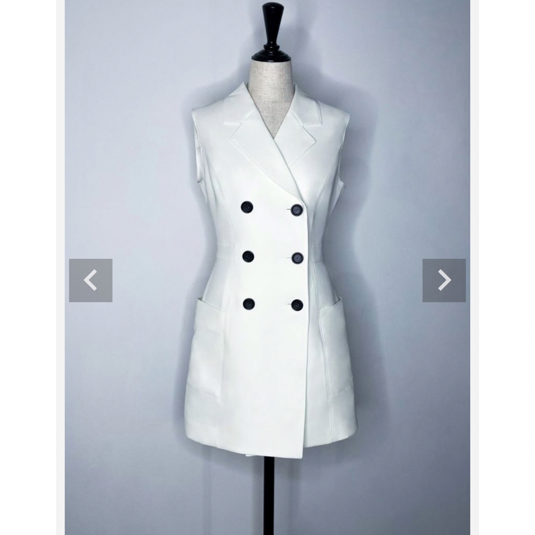 sheller ダブルブレストジャケットドレス(ホワイト)