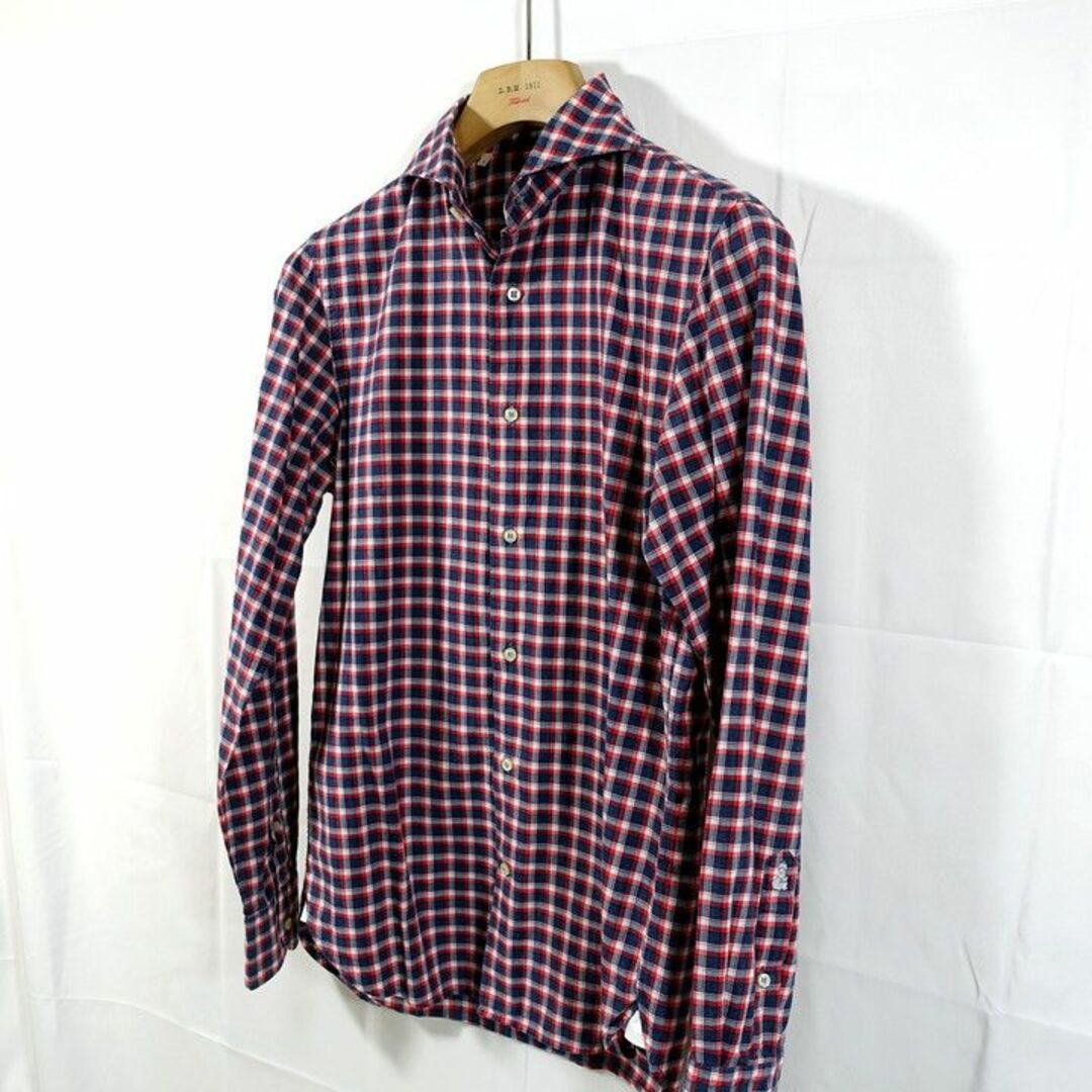GUY ROVER(ギローバー)の【定番】ギローバー　白紺赤チェックシャツ　GUY ROVER メンズのトップス(シャツ)の商品写真