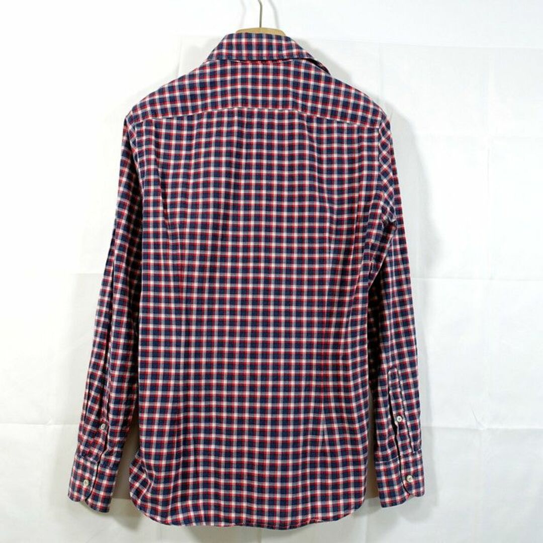 【定番】ギローバー　白紺赤チェックシャツ　GUY ROVER 6