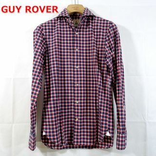 【定番】ギローバー　白紺赤チェックシャツ　GUY ROVER