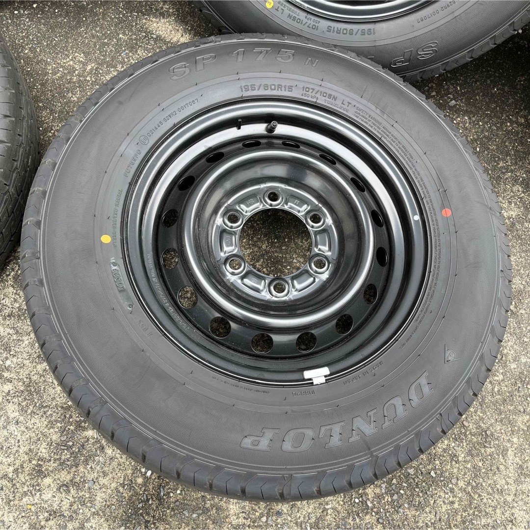 ハイエース 新車外し ダンロップ 純正タイヤホイールセット 195/80R15