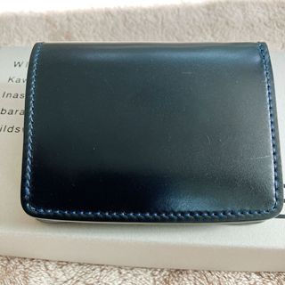 【美品】ワイルドスワンズ　kf-003 シェルコードバン(インテンスブルー)(折り財布)