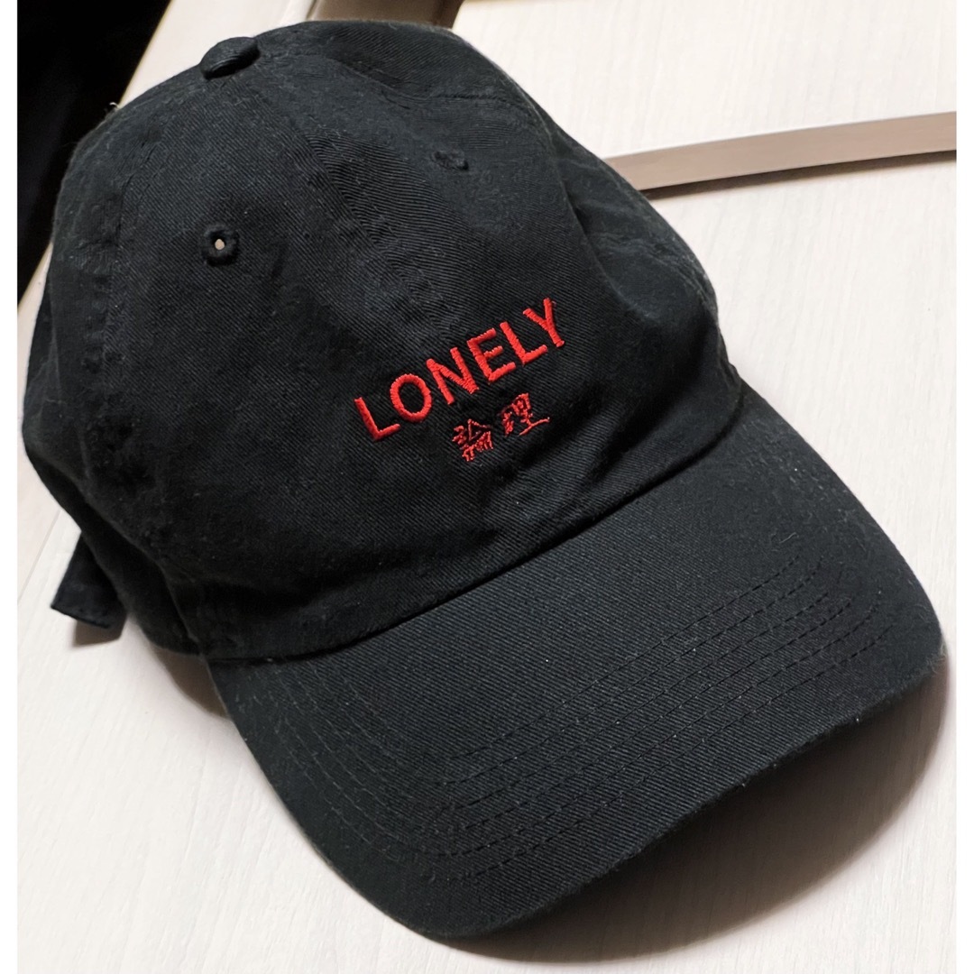 LONELY - Lonely 論理 キャップ ブラック黒 帽子の通販 by Fog's shop｜ロンリーならラクマ