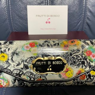 フルッティ ディ ボスコ／FRUTTI DI BOSCO 長財布 財布 ウォレット レディース 女性 女性用エナメル パテント レザー 革 本革 ホワイト 白  ALBA Sereno アルバセレーノ フラップ式 マルチカラー 花柄 小銭入れあり