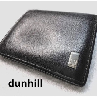 ダンヒル(Dunhill)のダンヒル 二つ折り 札入れ ロゴプレート レザー dunhill ダークブラウン(折り財布)