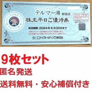 最新 テルマー湯 エコナック 株主優待券9枚セット★最終出品★匿名発送補償付(その他)