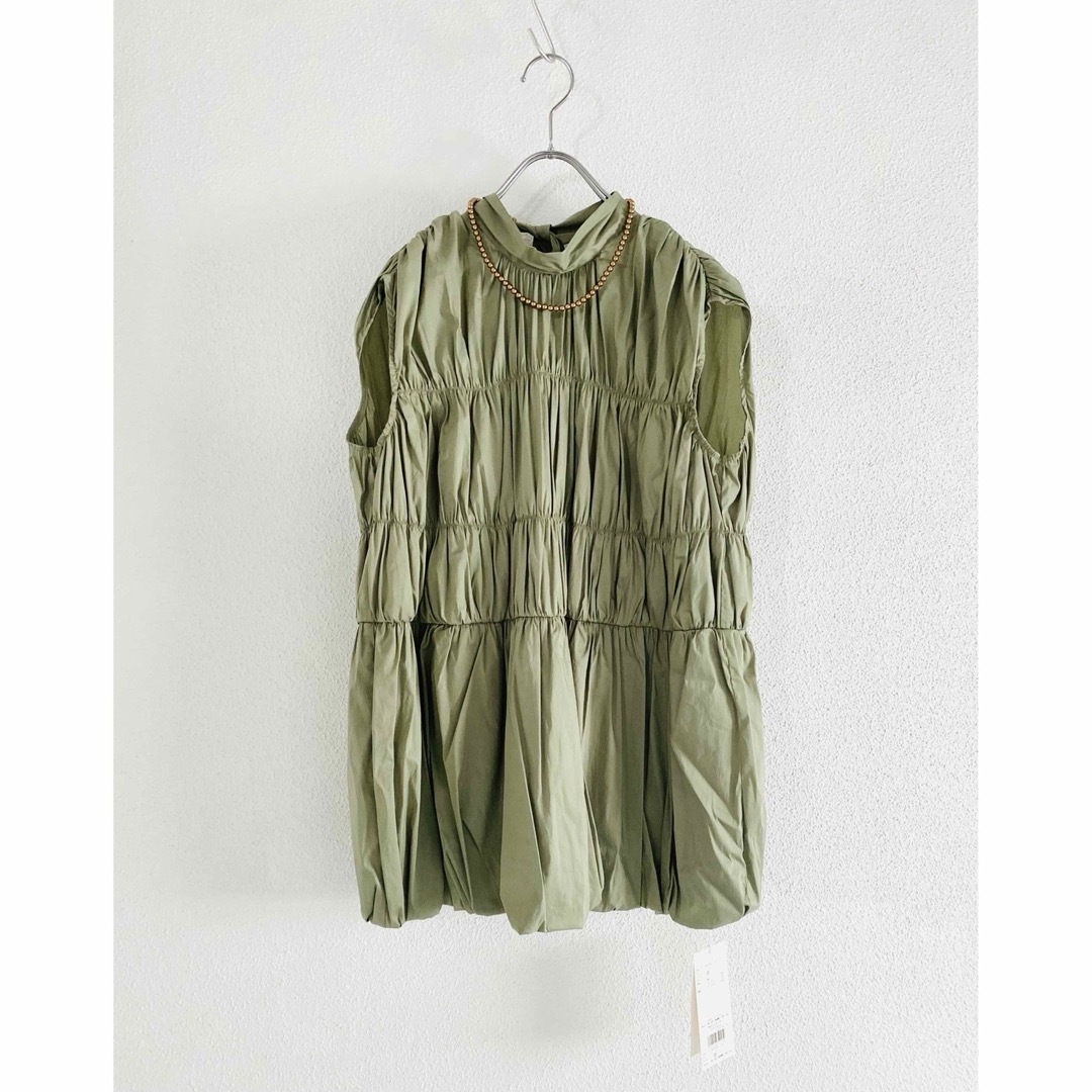 Mila Owen - 新品 Mila Owen バックリボン シャーリング バルーン