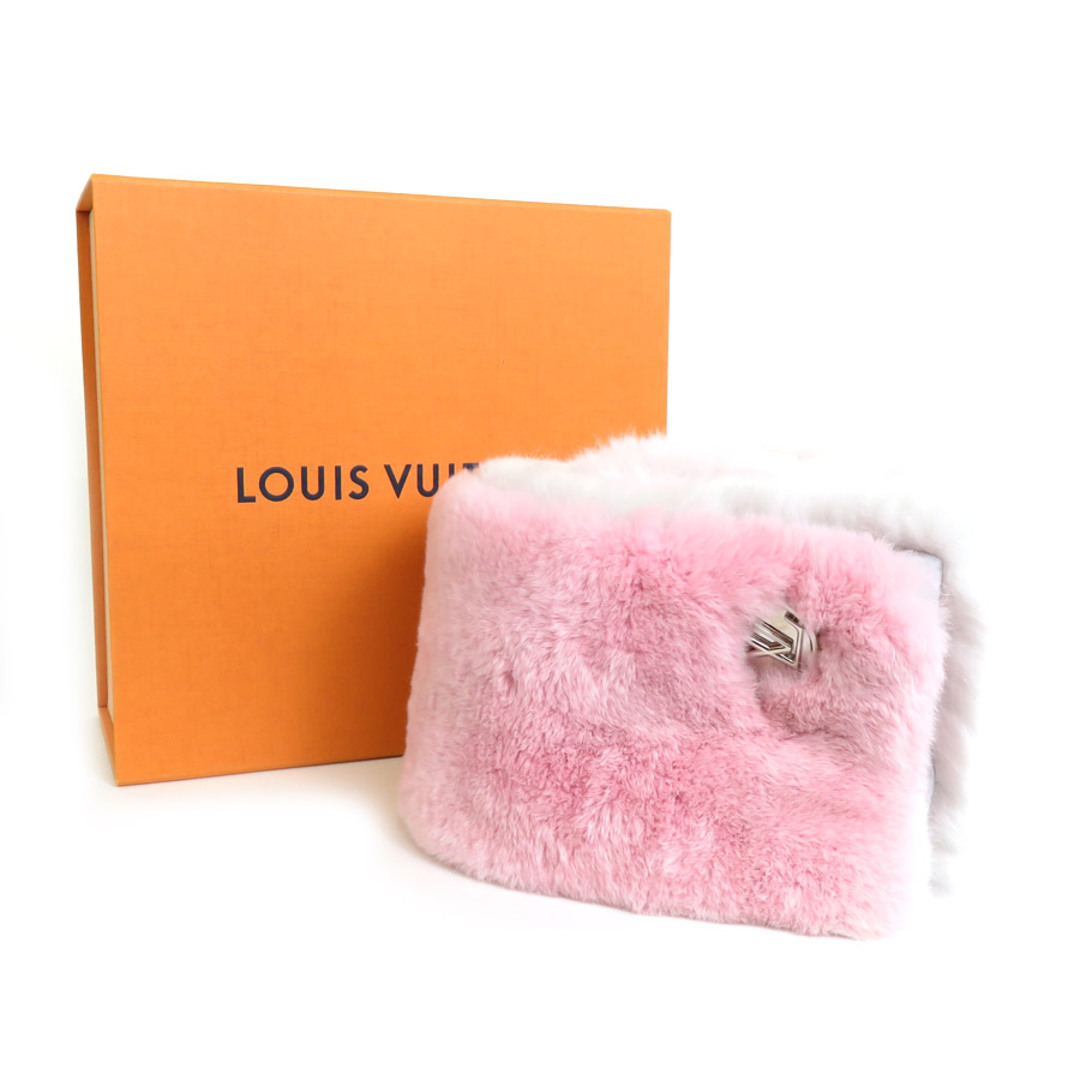 Louis Vuitton LOUIS VUITTON Muffler Escharpe Winter Sunset Rabbit Fur  Pink/Light Gray Women's M74059 e55781a | eLADY Globazone