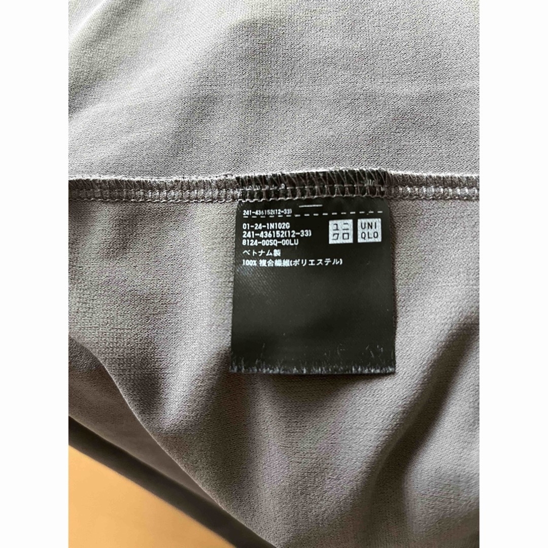 UNIQLO(ユニクロ)のクレープジャージーT ノースリーブ　グレー レディースのトップス(Tシャツ(半袖/袖なし))の商品写真