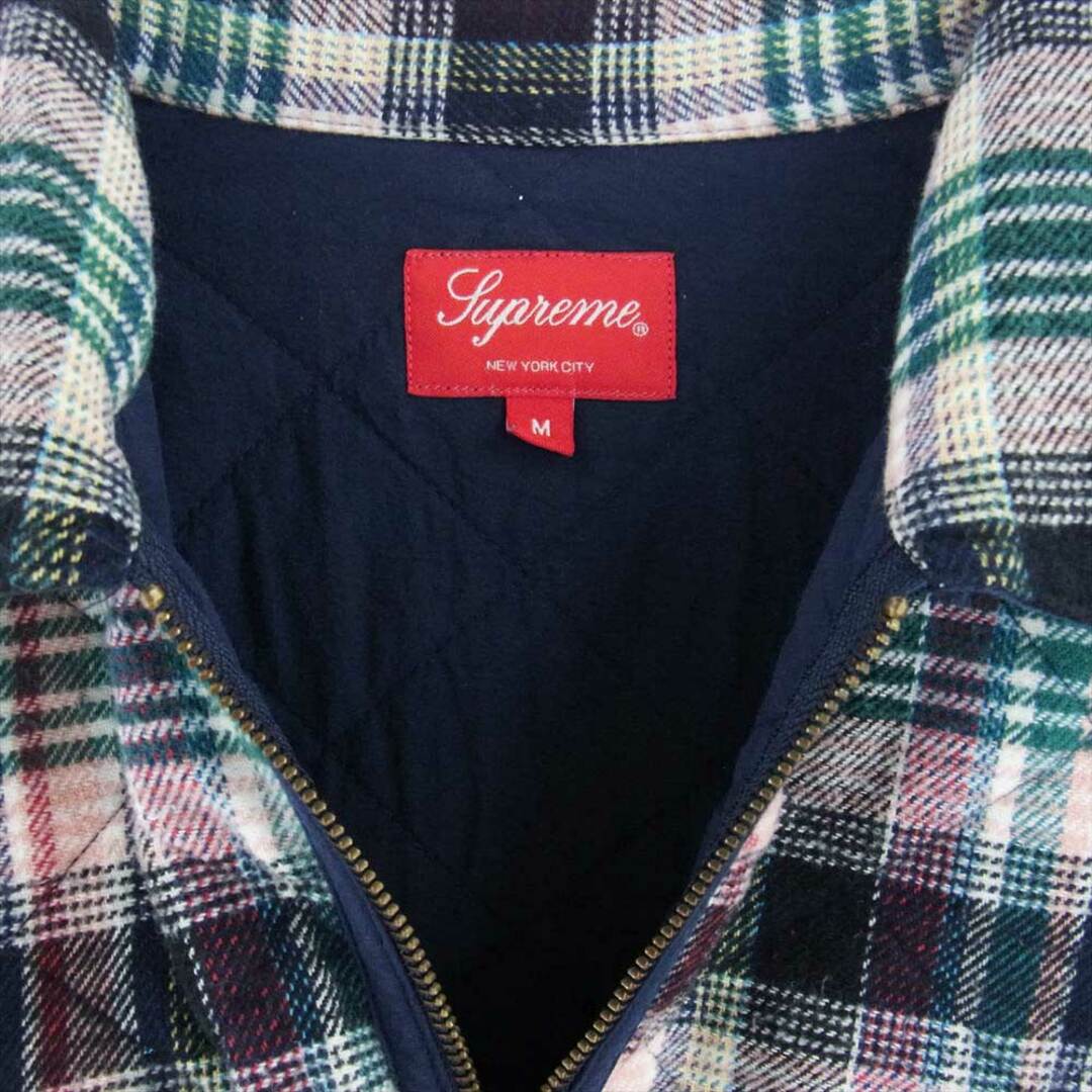 Supreme シュプリーム ブルゾン 19AW Quilted Plaid Zip Up Shirt チェック ジップ キルティング ジャケット  ブルゾン マルチカラー系 M【中古】