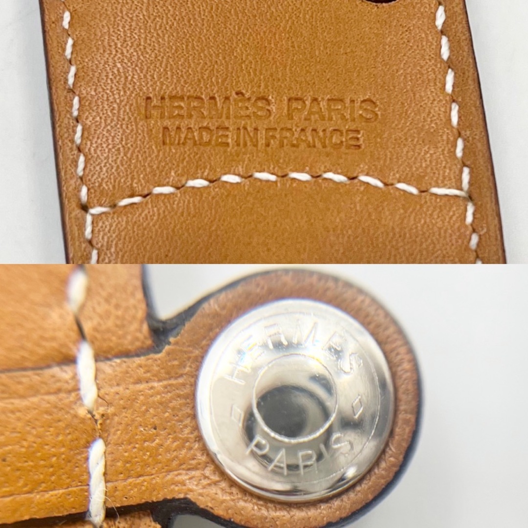 HERMES エルメス キーホルダー パドックブーツ バッグチャーム ホース 馬 メンズ レディース 男女兼用 レザー    ブラウン 茶 ブルー 青 レディース 定番 美品【品】