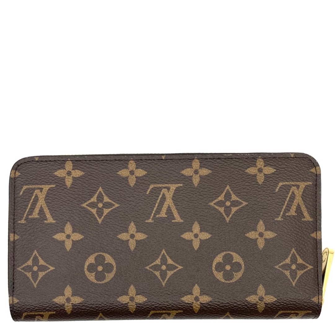 LOUIS VUITTON ルイヴィトン 長財布 モノグラム ジッピーウォレット ブラウン 茶 ローズピンク ラウンドファスナー M41895    フューシャ ゴールド金具 レディース 定番 美品【品】