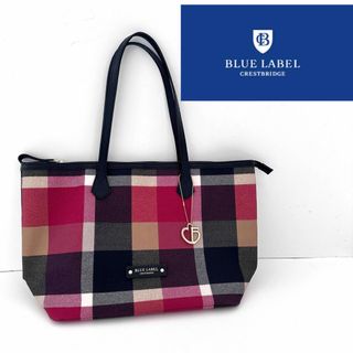 ブラックレーベルクレストブリッジ(BLACK LABEL CRESTBRIDGE)の【BLUE LABEL CRESTBRIDGE】チェック柄トートバッグ レッド(トートバッグ)