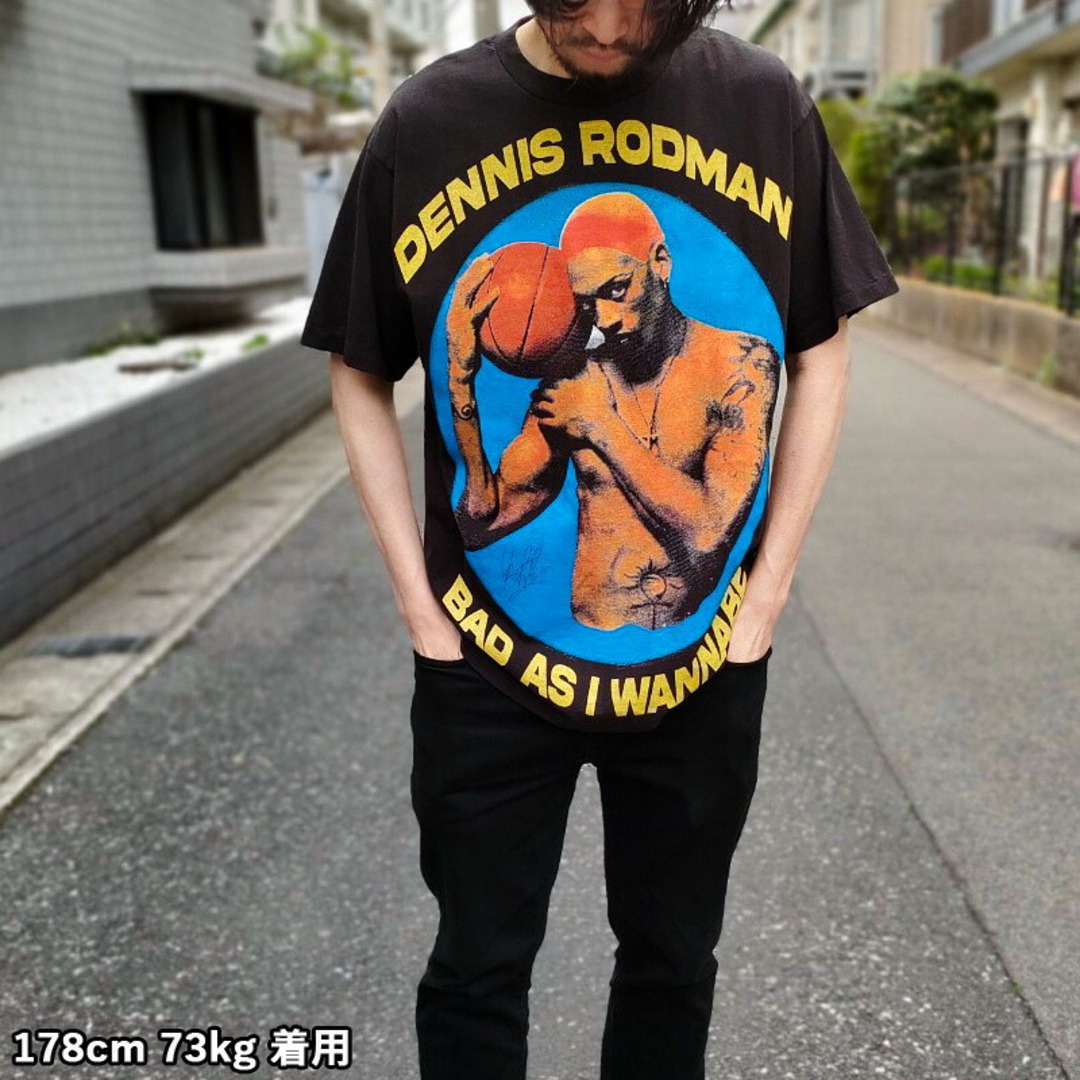 デニス・ロッドマン Tシャツ 半袖  DENNIS RODMAN  " BAD AS I WANNA BE "   サイズ：メンズ XL 相当  ビッグサイズ  ブラック  【新品】