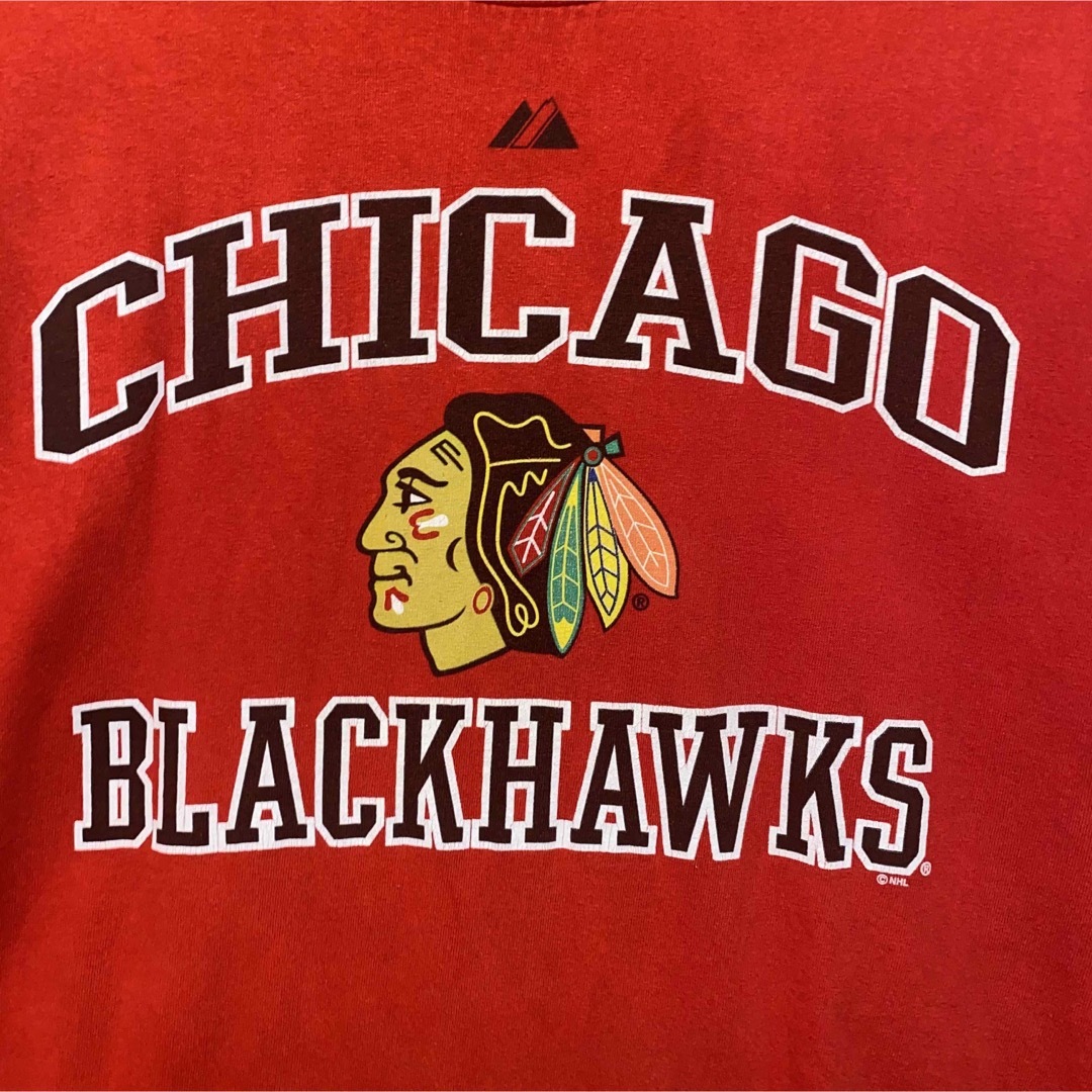 マジェスティック Lサイズ レッド Tシャツ NHL アイスホッケーチーム