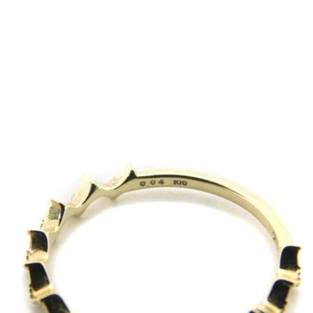 agete(アガット)のアガット ジグサグリング 指輪 K10 YG ダイヤモンド 0.04ct 13号 レディースのアクセサリー(リング(指輪))の商品写真