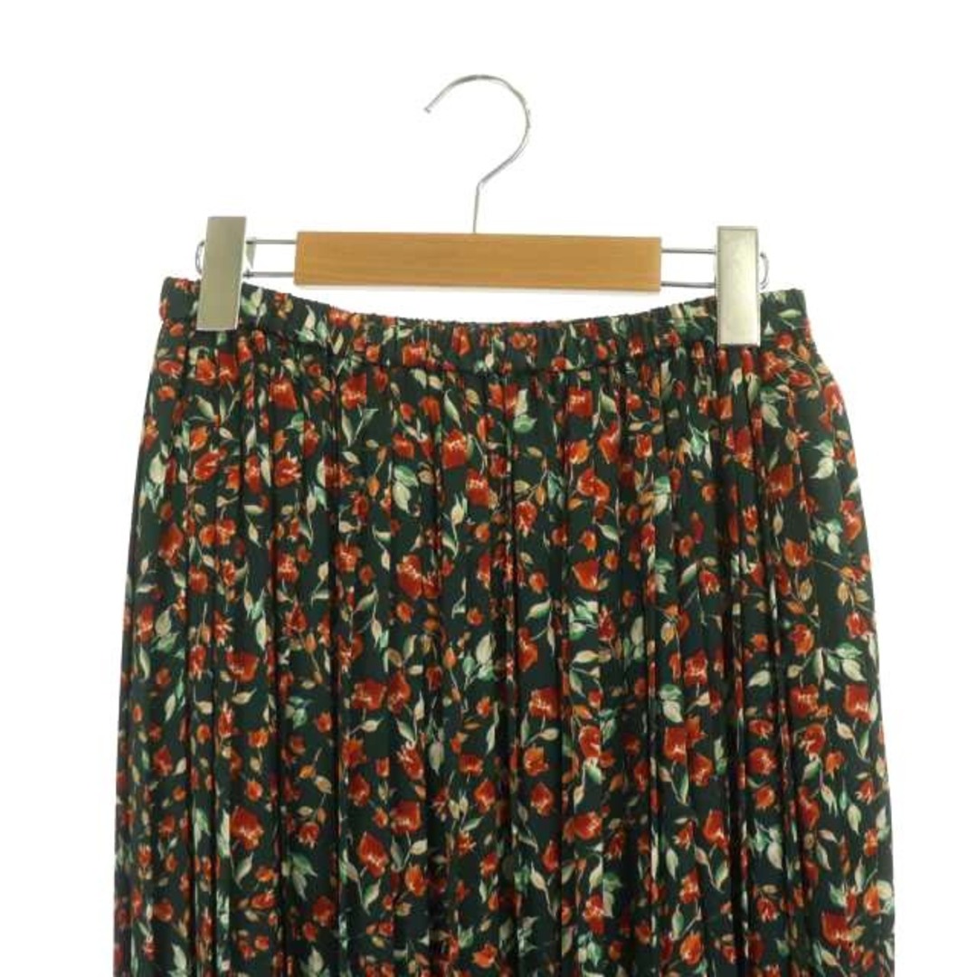 IENA(イエナ)のイエナ IENA ドットフラワープリーツマキシスカート ロング 緑 グリーン レディースのスカート(ロングスカート)の商品写真