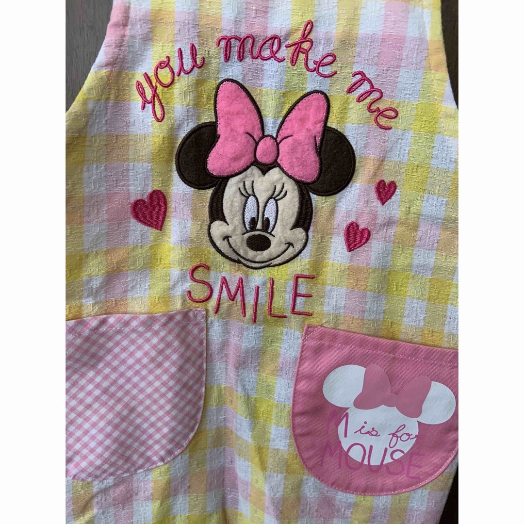 Disney(ディズニー)のミニーちゃんエプロン キッズ/ベビー/マタニティのキッズ服女の子用(90cm~)(その他)の商品写真